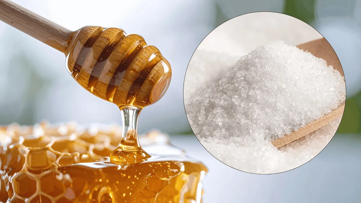 Close-up of golden honey